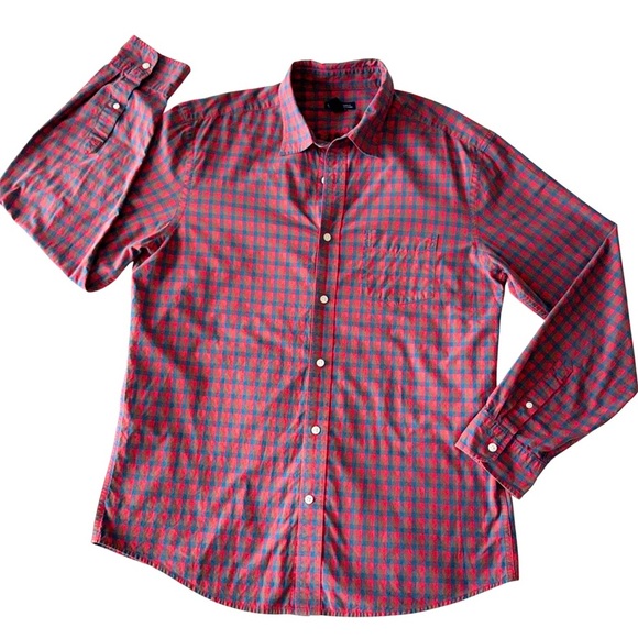 GAP Other - GAP Men's Red and Blue Plaid Button Down Shirt
